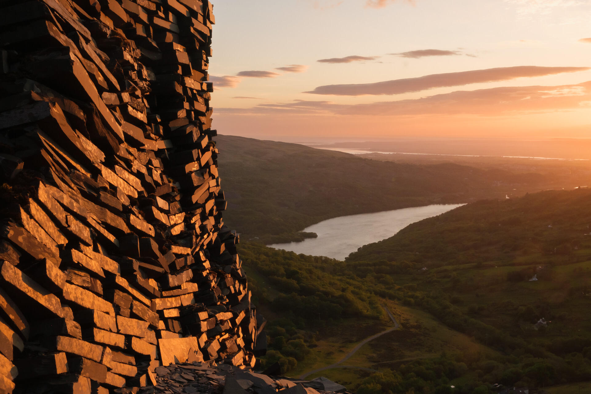 Sunset Over Irish Sea Dinorwic